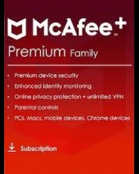Buy McAfee+ Premium Family 1 Year Unlimited Dev Global CD Key and Compare Prices