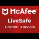 Buy McAfee LiveSafe 3 Dev Lifetime for Windows Global Software CD Key and Compare Prices