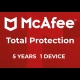 Buy McAfee Total Protection 1 Year 5 Dev EU Software CD Key and Compare Prices