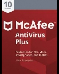 Buy Mcafee Antivirus Plus 1 Year 10 Devices Global Software CD Key and Compare Prices