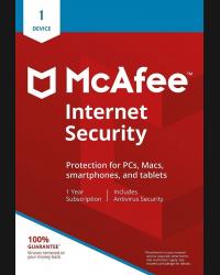 Buy McAfee Internet Security 2021 1 Device 1 Year CD Key and Compare Prices