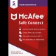 Buy McAfee Safe Connect VPN Premium 5 Devices 1 Year McAfee CD Key and Compare Prices