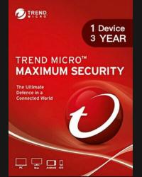 Buy Trend Micro Maximum Security 1 Device 3 Years Key CD Key and Compare Prices
